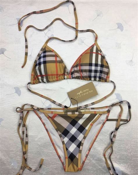 burberry dupe bikini|burberry triangle swimsuit.